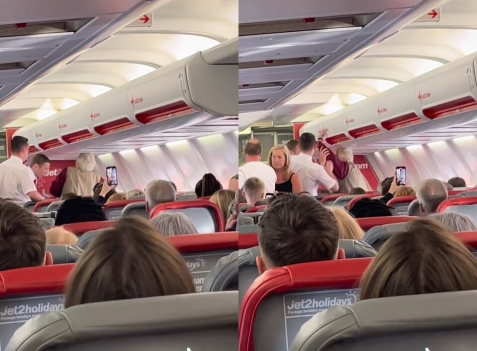 공짜 샴페인을 거절 당한 한 70세 여성의 소동으로 비행기가 긴급 착륙되었다. (사진=Tiktok @megan_mellors18)