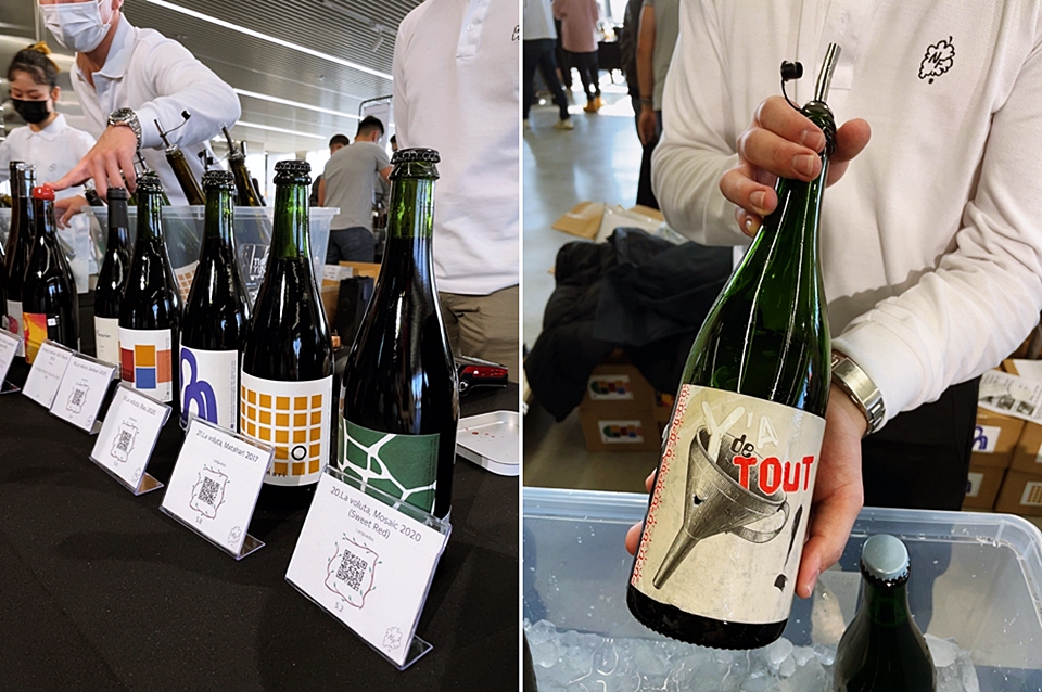 (왼쪽부터) 내추럴프랑스의 라 볼루타(La Voluta) 젊은 소비자층이 가장 많이 구매한 와인, 도멘 뒤 쁘띠 부숑, 이야 드 뚜(Domaine du Petit Bouchon, Y’a de Tout) ! 가장 인기 있던 와인