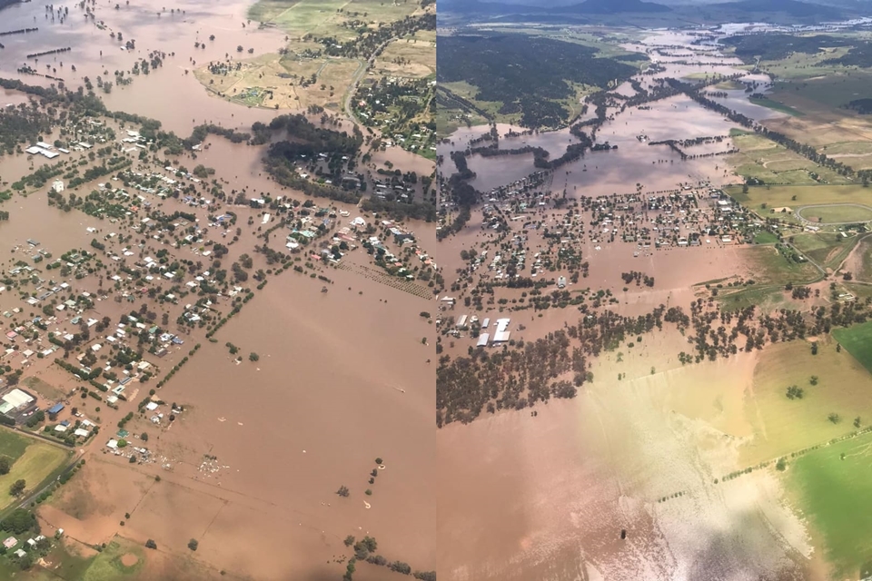 역대 최대 규모의 홍수로 피해를 입은 뉴사우스웨일즈 주의 모습 (사진=Fire and Rescue NSW)