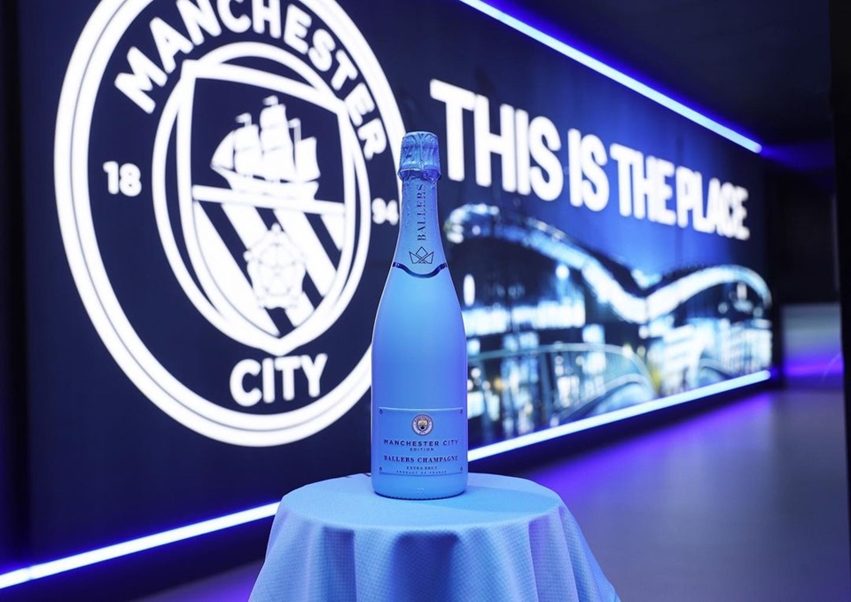 맨체스터 시티의 공식 샴페인으로 선정된 '볼러스 샴페인' (사진=Ballers Champagne)
