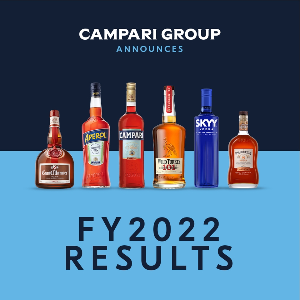 지난 21일, 캄파리 그룹이 2022년 회계연도 실적을 보고했다. (사진=Campari Group)