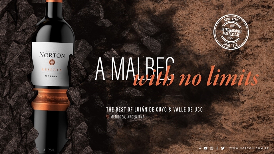 아르헨티나의 스타 와인 너리 중 하나인 노통(Norton)의 ‘국제 말벡 데이’ 홍보 포스터  (사진=에노테카)
