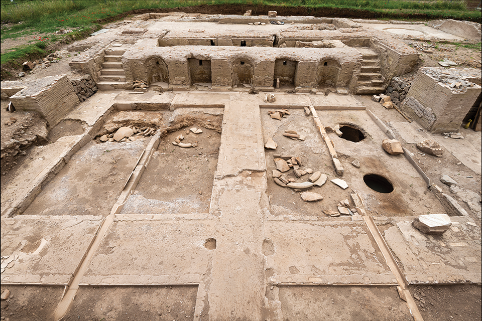 로마 외각 퀸틸리이 빌라 북쪽 다이닝 공간에서 발굴된 와이너리의 전망 (사진=Stefano Castellani)