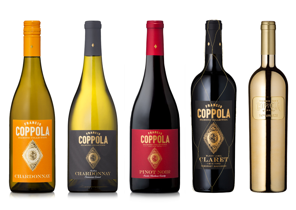 코폴라 와인 스페셜 디너의 페어링 와인들