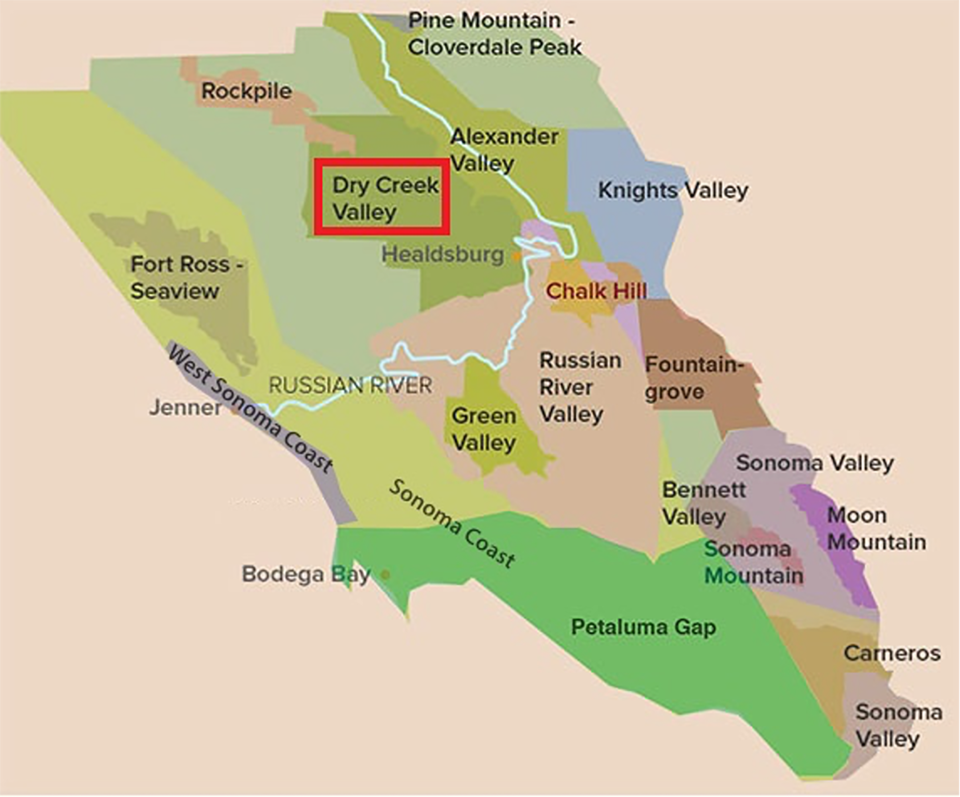 드라이 크릭 밸리 지도 (사진=와인투유코리아)