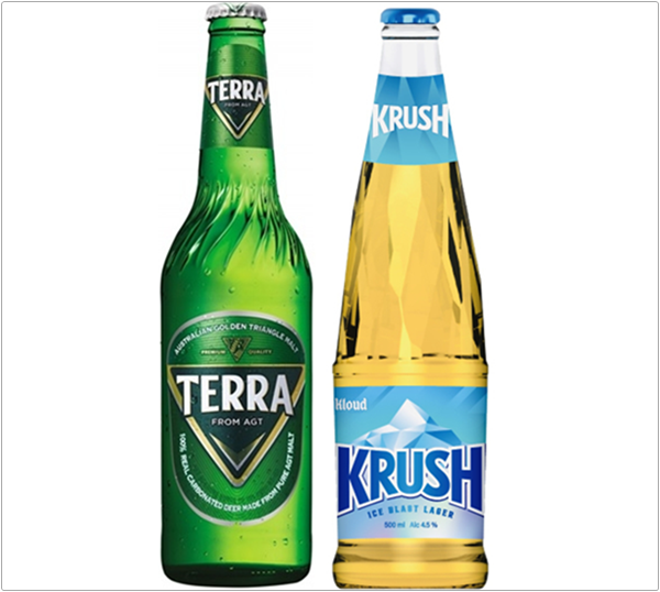 각각의 제품 특징을 병으로 표현한 맥주들 @각사