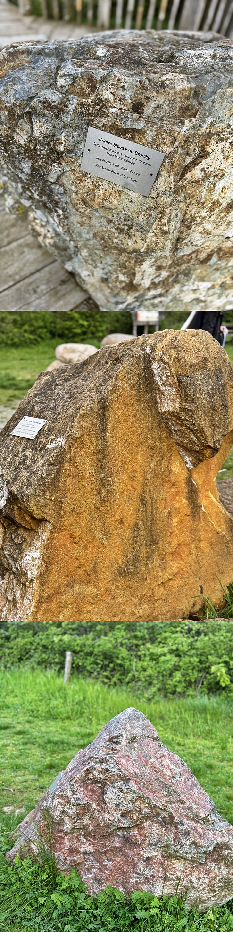 (윗쪽부터) 블루 스톤, 골드 스톤, 핑크 스톤 (사진 = 도윤 기자)