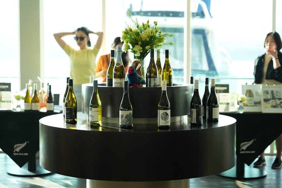 소비뇽 블랑 데이 이벤트를 통해 선보인 다양한 뉴질랜드 와인 (사진=뉴질랜드무역산업진흥청)