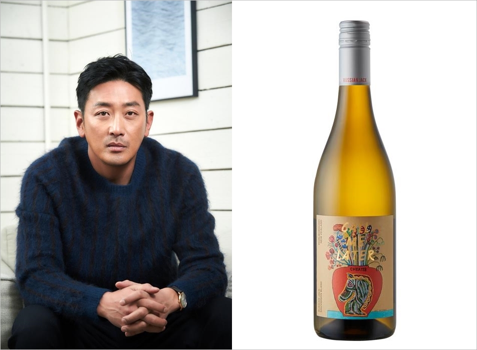 비노파라다이스 협업 작가 하정우(좌), 한정판 에디션 와인 ‘콜 미 레이터’(우) (사진=비노파라다이스)