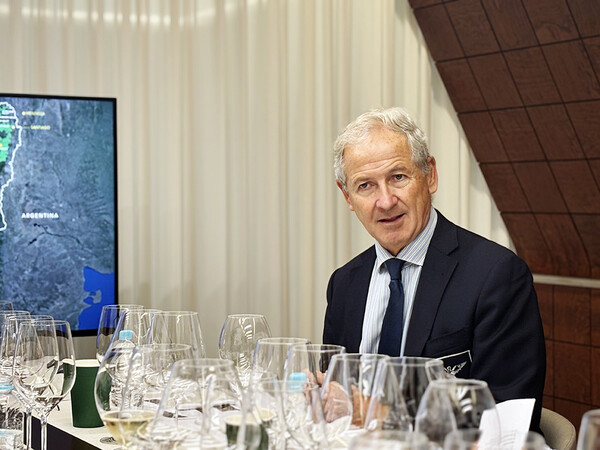 비냐 몬테스 와이너리를 소개하고 있는 카를로스 세라노(Carlos Serrano) 수출총괄이사