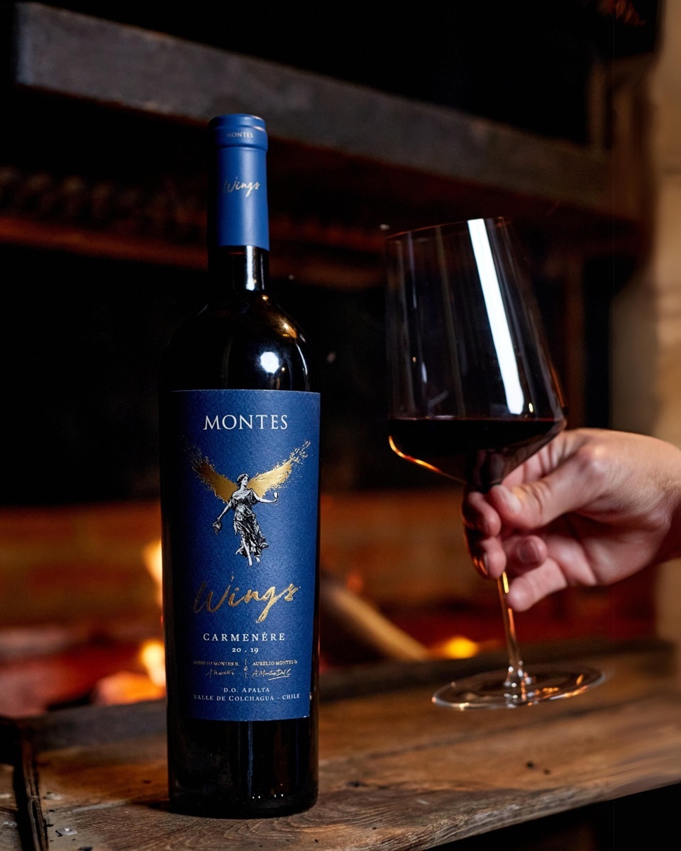 몬테스 윙스 2020(Montes Wings 2020) / 원산지: 아팔타(D.O. Apalta), 콜차구아 밸리(Colchagua Valley, 칠레(Chile) / 품종: 카르메네르 85%, 카베르네 프랑 15% / 숙성: 36개월 (뉴 프렌치 오크 80%, 유스드 오크 20%)