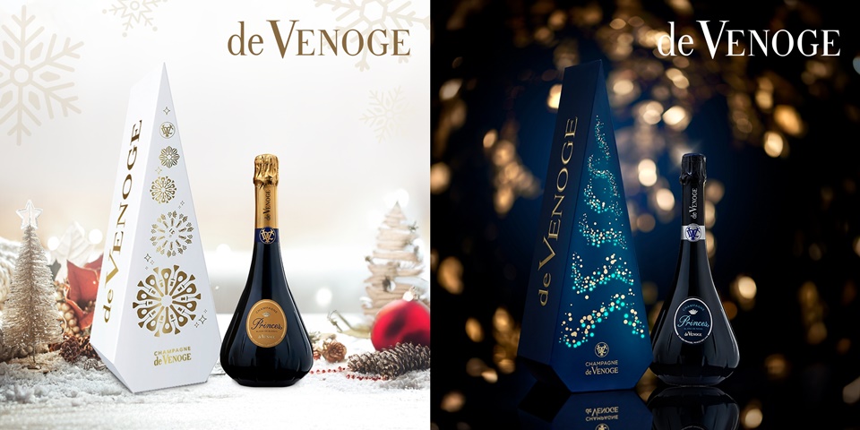 샴페인 드 브노쥬(Champagne de Venoge), 크리스마스 스페셜 패키지 (사진=와이넬)