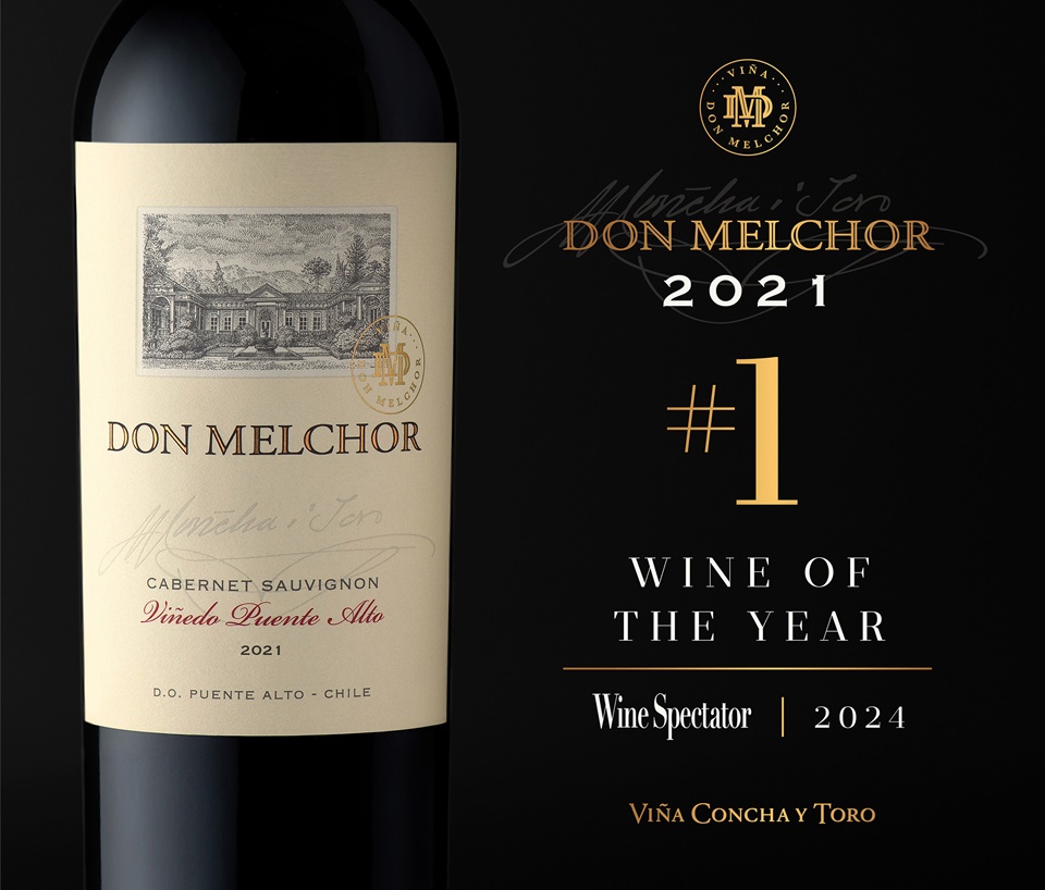 ‘2024 와인 스펙테이터 TOP 100 와인(Wine Spectator Top 100)’에서 1위를 차지한 '돈 멜초 2021(Viña Don Melchor Cabernet Sauvignon Puente Alto Puente Alto Vineyard)' (사진=Viña Don Melchor)