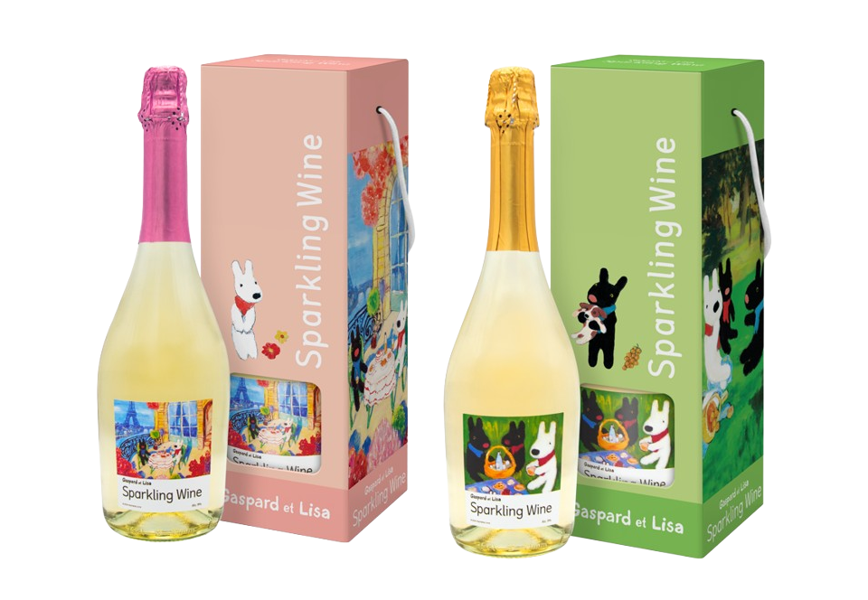 좌측부터: 가스파드와 리사 25주년 기념, 피크닉 이미지 라벨 / 외관 라벨 외 동일 상품 [권장소비자가격: 1병 12,900원(편의점), 2병 패키지 25,900원(스마트오더 앱: 우리동네GS) / 판매처 : GS25, 와인25+] /