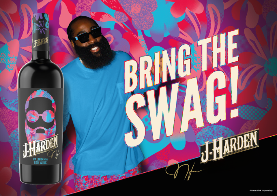 제임스 하든이 아콜레이드 와인과 콜라보하여 '제이-하든 캘리포니아 레드 와인'을 론칭했다