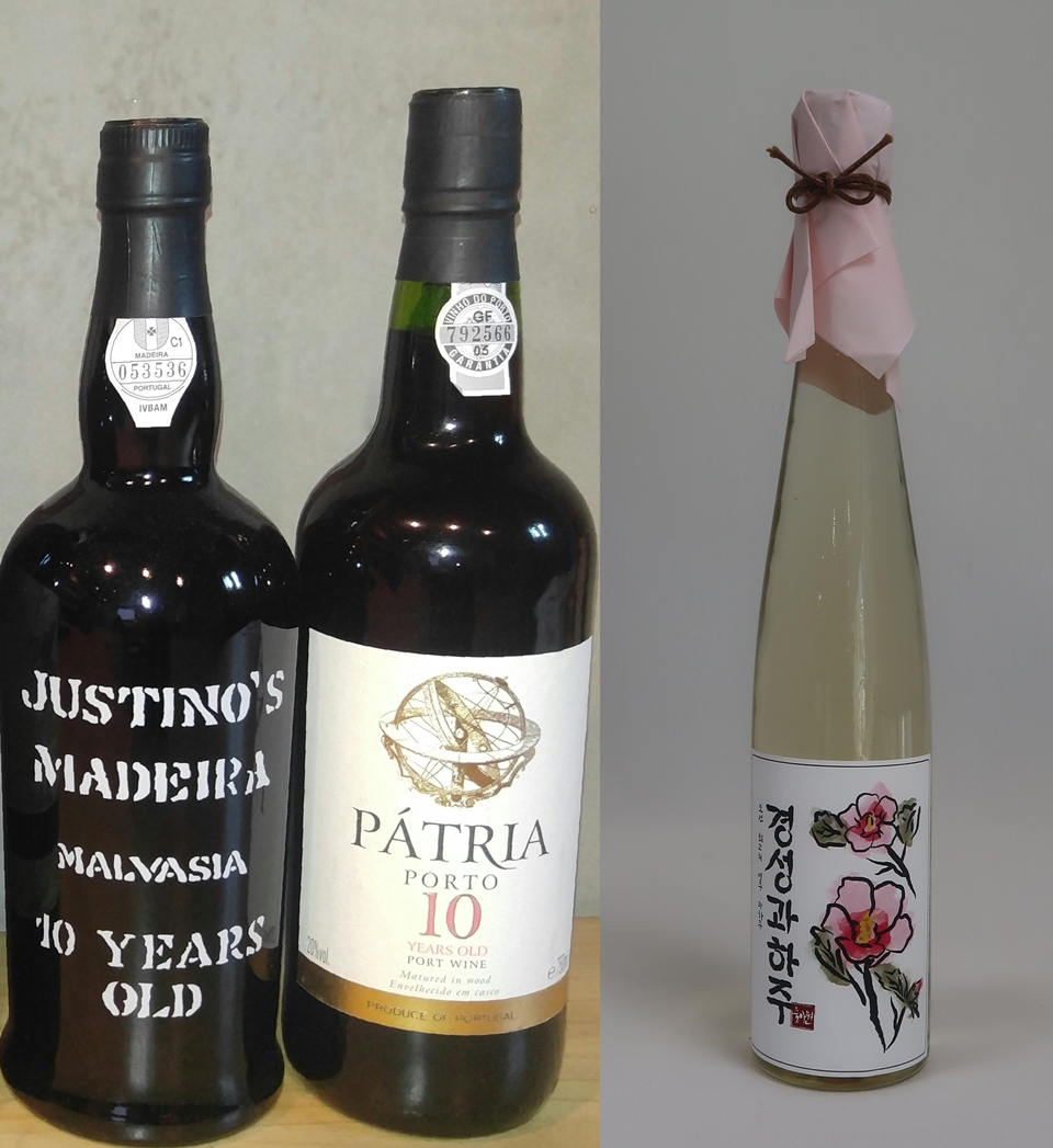 포트와인(좌), 과하주(우) @이대형