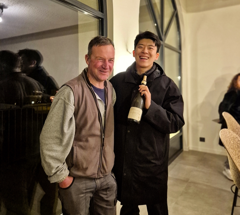 도멘 위베르 라미 오너 올리비에 라미와 본인 (사진=마현수)