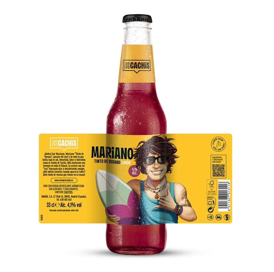 와인 기반 RTD 제품 '로스 카치스(Los Cachis) (사진=Mahou San Miguel)