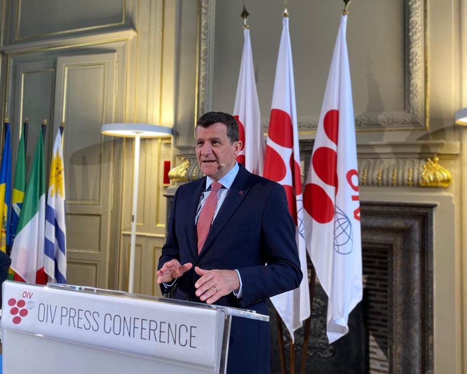 OIV 사무총장 존 바커(John Barker)는 지난 15일, 온라인 기자회견을 통해 2024년 전 세계 와인 산업에 대한 최신 데이터를 발표했다. (사진=OIV)