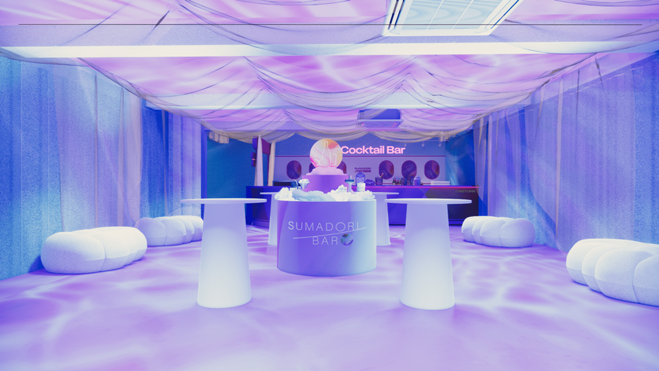 스마도리 바 팝업 in 서울 라운지 (사진=코모래비)