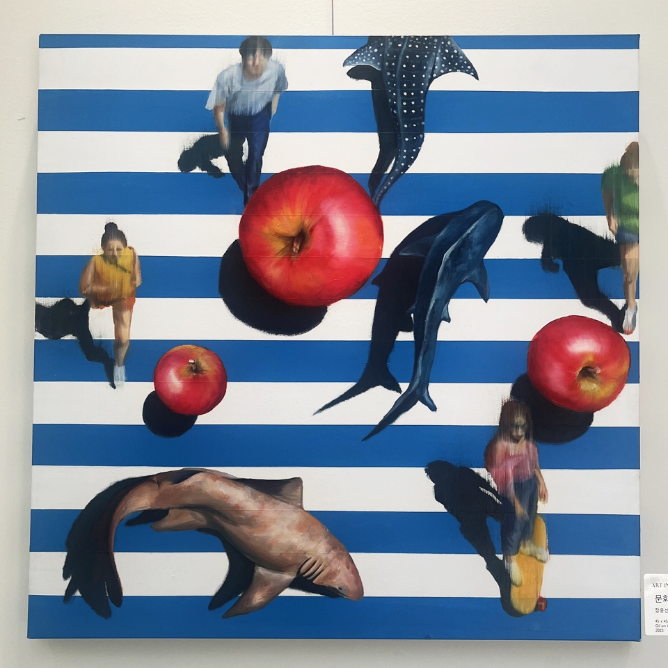 문화의공존15. 2023. 45×45. Oil on canvas