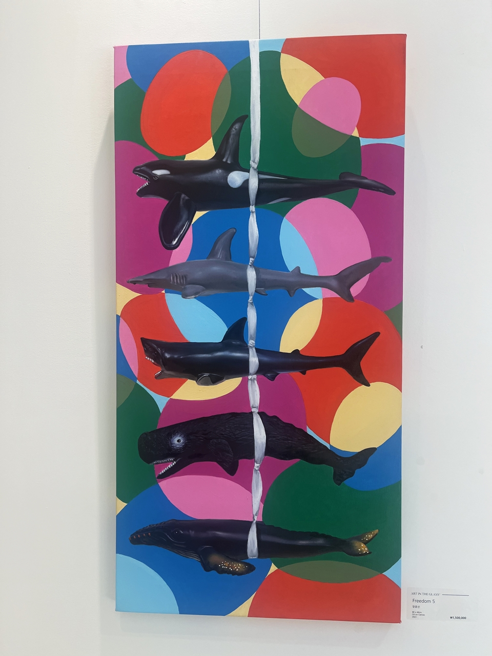 Freedom5. 2023. 80×40. Oil Acrylic on canvas